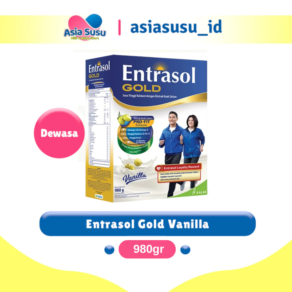 

Entrasol Gold Vanila 980gr - Memelihara Kepadatan dan Kesehatan Tulang