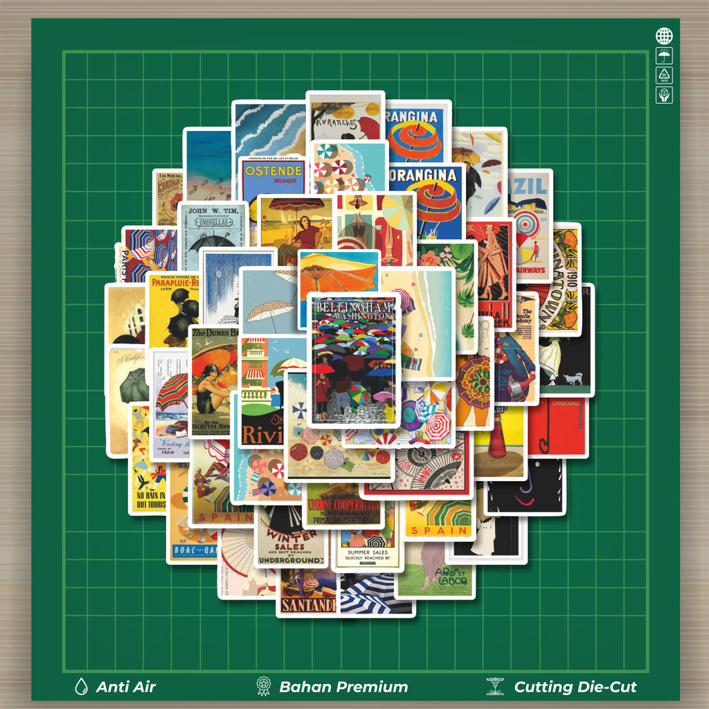 

HOT 50 PCS STIKER Stiker Retro Gambar Payung Stiker Fashion Cars Decal Dingin Kartu Album Custom Vinyl Anti Air- Sticker Aesthetic Buku Journal Koper Casing HP Tablet Laptop Helm Motor Botol Minum