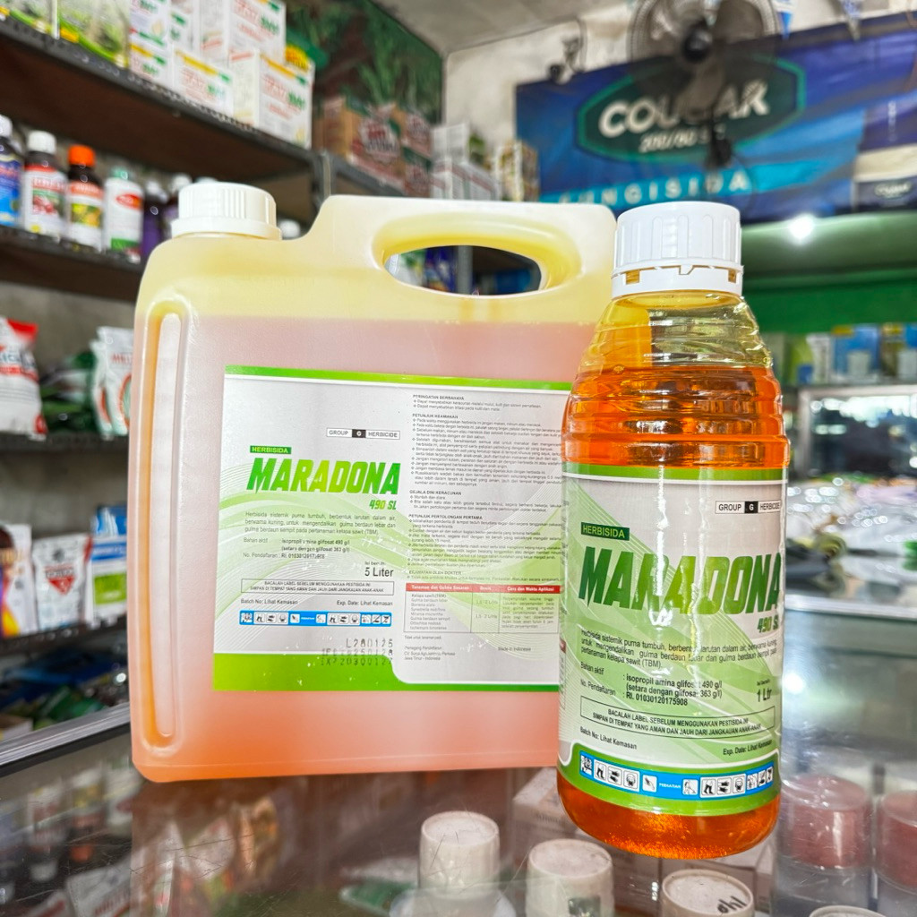 HERBISIDA MARADONA 490 SL - 5 Liter Mengatasi Gulma Pada Sawit Dan Kebun Isopropil Amina Glifosat