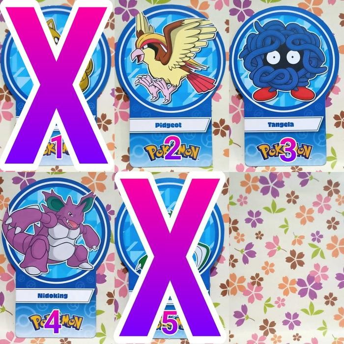 

kartu pokemon choki choki pembatas buku / bookmark BIRU - SET i