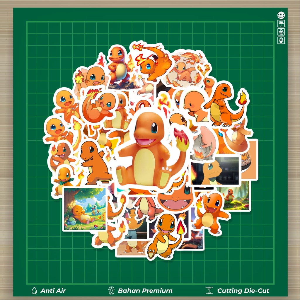 

HOT 50 PCS STIKER Stiker Kartun Pokemon Charmander Stiker Fashion Cars Decal Dingin Kartu Album Custom Vinyl Anti Air- Sticker Aesthetic Buku Journal Koper Casing HP Tablet Laptop Helm Motor Botol Minum