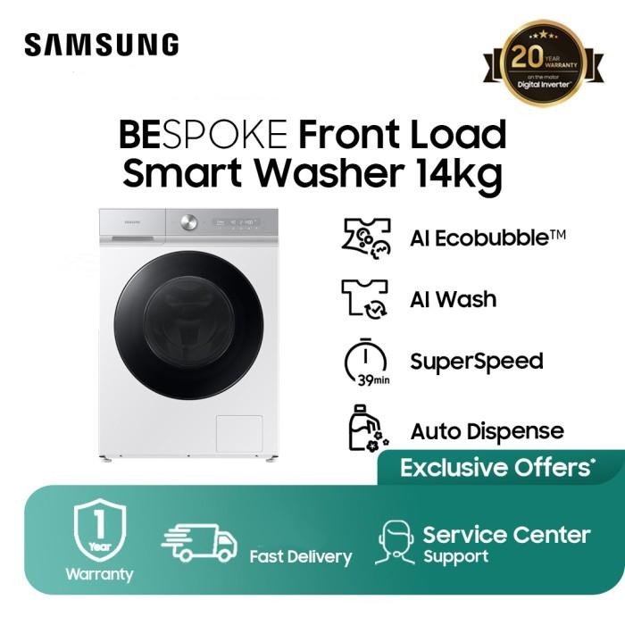 

Samsung WW14BB944DGHSE WW14 WW14BB944DGH Front Load Washer 14kg Bespoke AI QuickDrive
