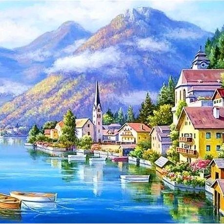 

Canvas Painting By Number Lukisan Kerajinan Tangan Paint By Numbers 40×50cm - 1