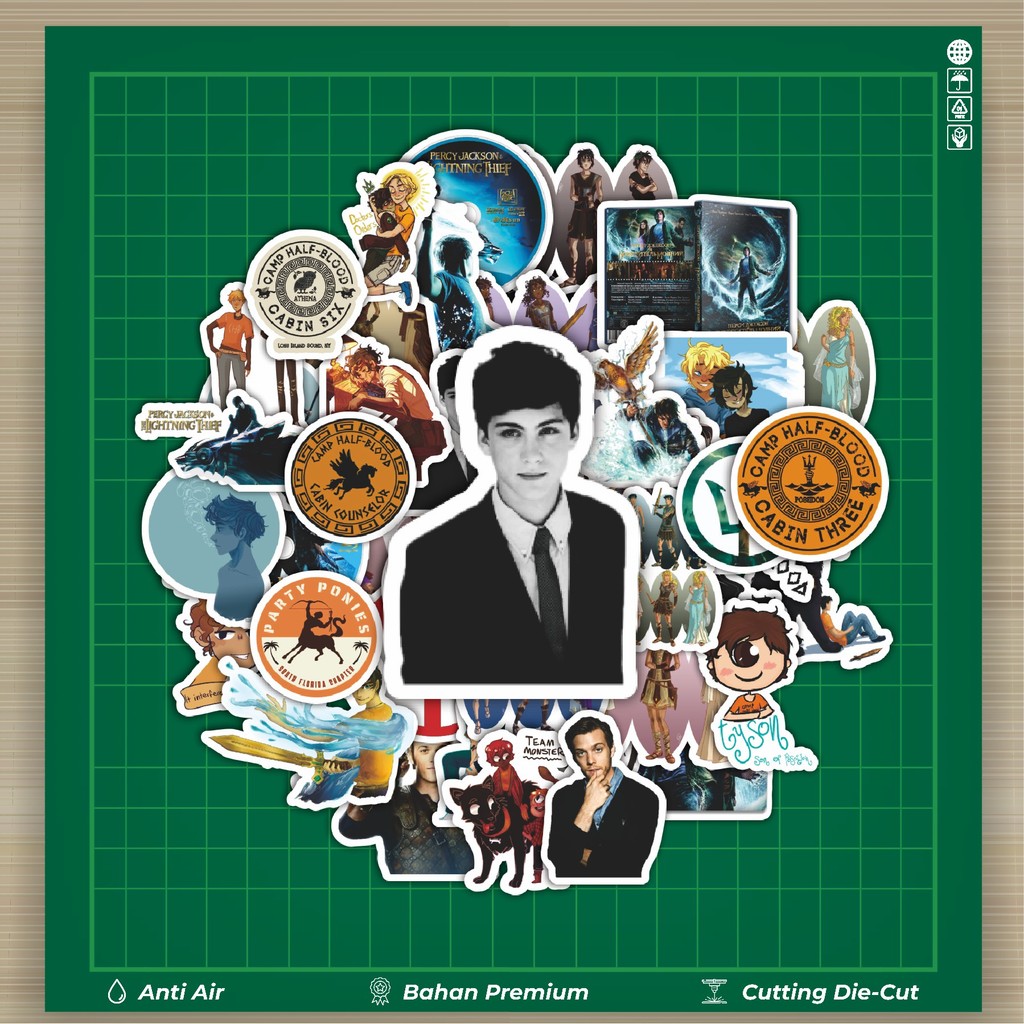 

HOT 50 PCS STIKER Stiker Percy Jackson Series A Stiker Fashion Cars Decal Dingin Kartu Album Custom Vinyl Anti Air- Sticker Aesthetic Buku Journal Koper Casing HP Tablet Laptop Helm Motor Botol Minum
