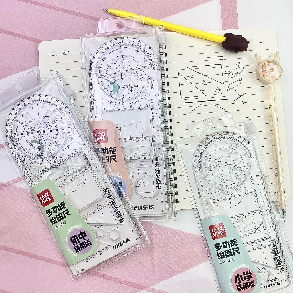 

JHM Penggaris Busur Derajat Rotary Multifungsi Penggaris Geometri Multifunction Geometric Ruler Penggaris Busur Derajat Template Gambar Matematika Alat Ukur untuk Perlengkapan Kantor Sekolah Siswa Seni