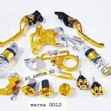 VARIASI AKSESORIS PAKETAN 8 ITEM MOTOR VARIO KARBU-VARIO 125-VARIO 150 - Gold, VARIO NON CBS