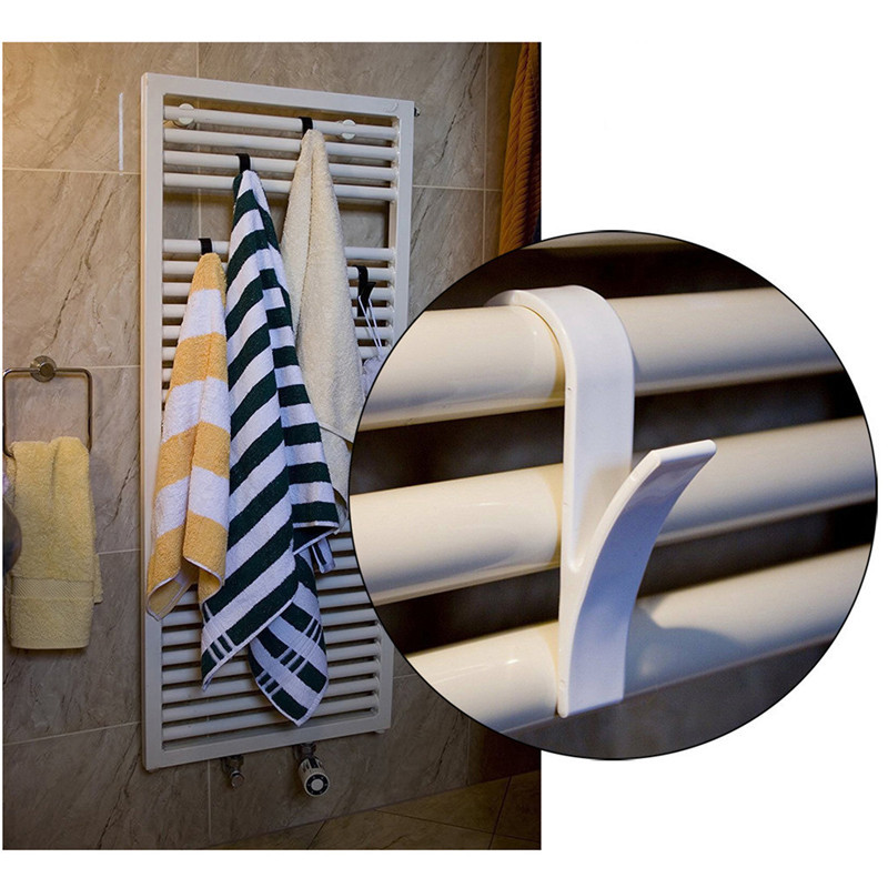 

Kitchen Bathroom Storage hangers for Heated Towel Radiator Rail, Scarf Clothes towel Hanger Hook for Bathroom Organizer Rack