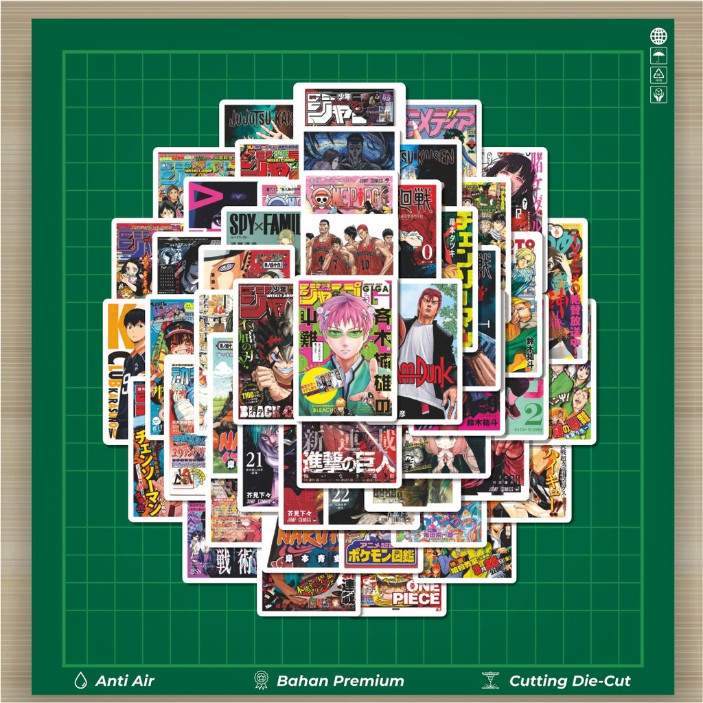 

HOT 50 PCS STIKER Stiker Shōnen Manga Series Stiker Fashion Cars Decal Dingin Kartu Album Custom Vinyl Anti Air- Sticker Aesthetic Buku Journal Koper Casing HP Tablet Laptop Helm Motor Botol Minum
