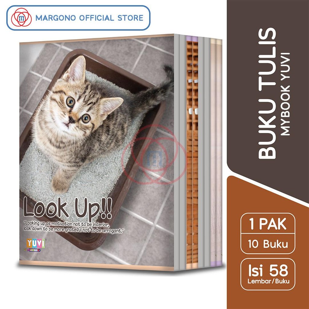 

My Book Yuvi Buku Tulis Tebal A5 Cat Foto 58 Lembar - 10 Buku Sekolah Sekolah