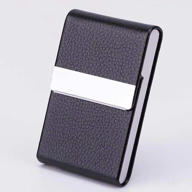 

Kotak Kartu Nama Kulit Card Case Magnetic Flip - Hitam