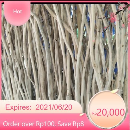 ranting kayu jati 200 cm - tangkringan kandang ternak burung - ranting LR3