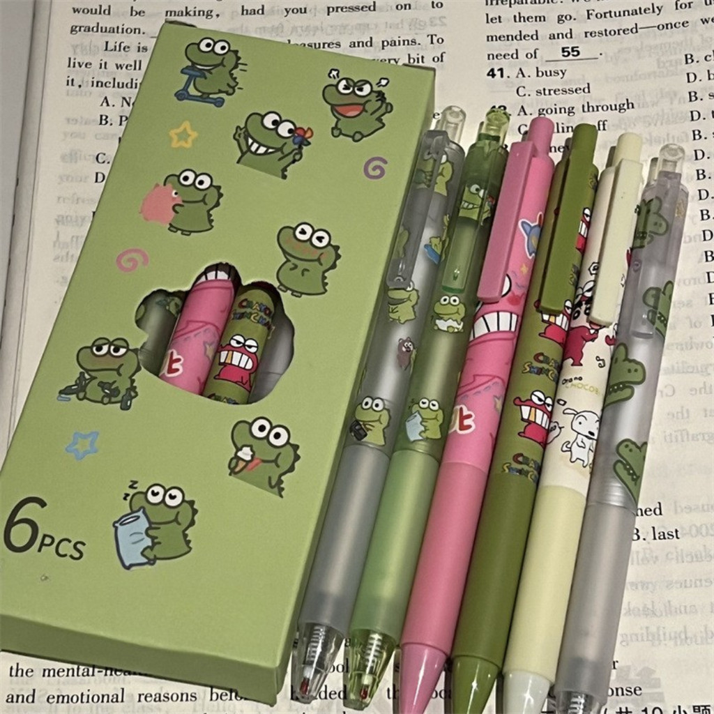 

[doodledreams] Pulpen SHINCAN DINO 1 SET Isi 6 PCS / Cute Pen / Bolpen Tinta Lucu / Alat Tulis Sekolah