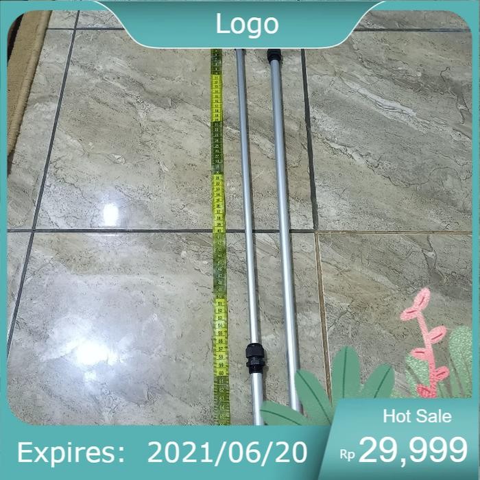 jagrak joran tegek ujung melengkung alumunium panjang 122 LR12