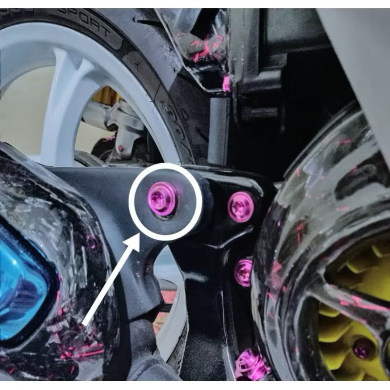 baut knalpot yamaha mio sport / soul / gt / m3 / j / fino titanium vietnam