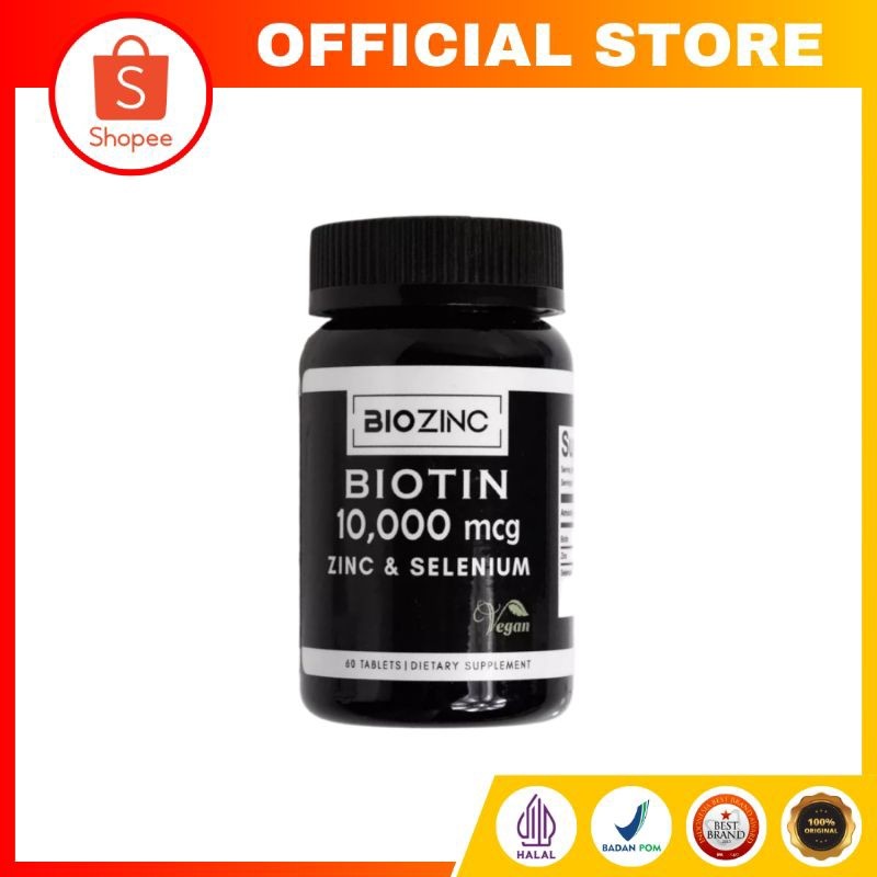 Biozinc Biotin 10.000 Original Suplemen Vitamin Rambut Lebih Sehat
