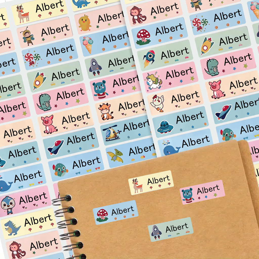 

Personalized Label Stickers-T1-Custom Name Stickers for Water Bottles,Cups, and Children's Stationery -colorful Waterproof