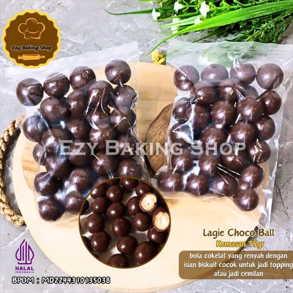 

Lagie Coklat Snack Cemilan Choco Ball Biskuit, Coklat Kacang