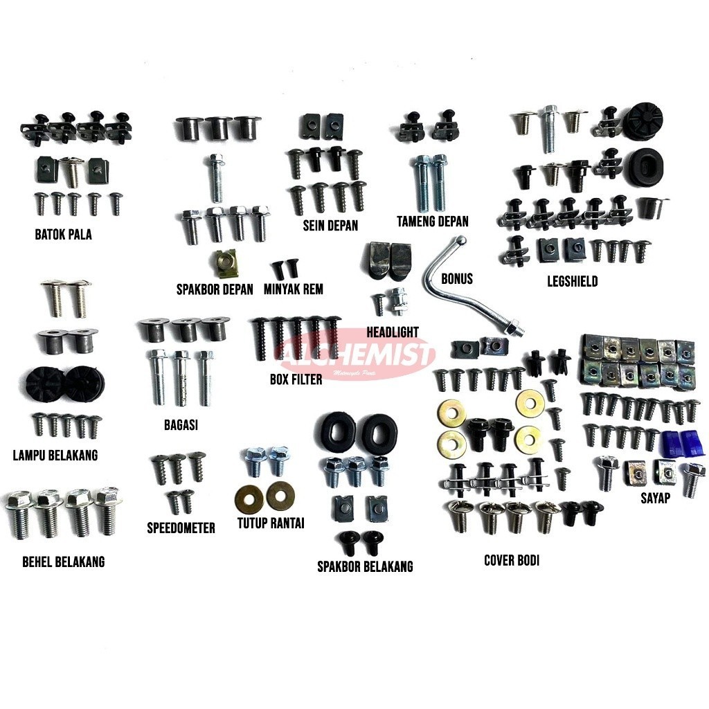 Baut Supra X 125 FI Full Set / Baut Honda Supra X 125 FI Full set Full Body