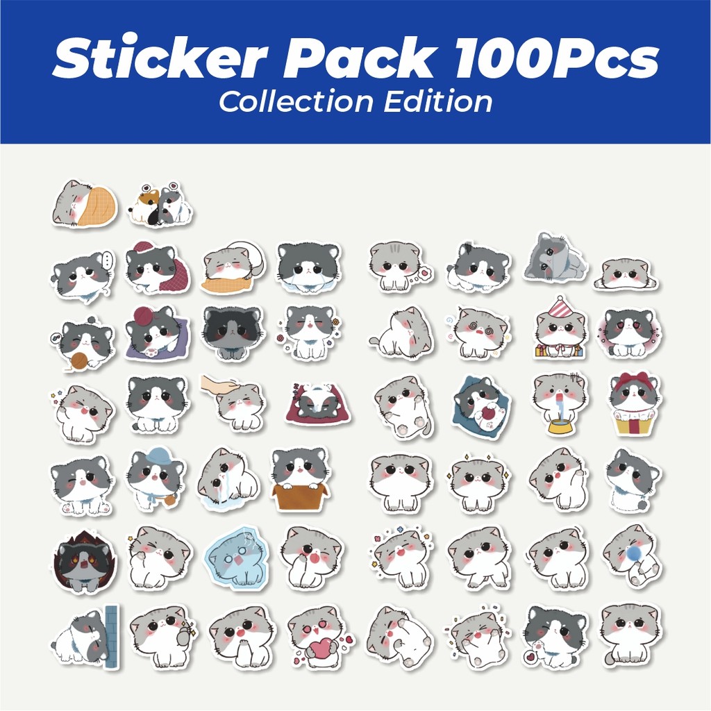 

Hot Stiker Kawaii Kittens Series [Anak Kucing Lucu] Lucu Anti Air Stikers Berperekat Waterproof Sticker Decal Buat Motor Helm Buku Journal Koper Casing HP Laptop Botol Minum