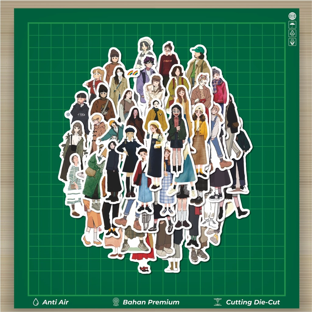 

HOT 50 PCS STIKER Stiker Modern Girls Series A [Gadis Modern] Stiker Fashion Cars Decal Dingin Kartu Album Custom Vinyl Anti Air- Sticker Aesthetic Buku Journal Koper Casing HP Tablet Laptop Helm Motor Botol Minum