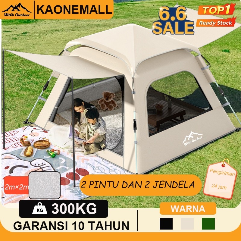 Tenda Camping Lipat Portable Kapasitas 4-6 Orang Tenda Camping Otomatis Tenda Outdoor Waterproof Ant