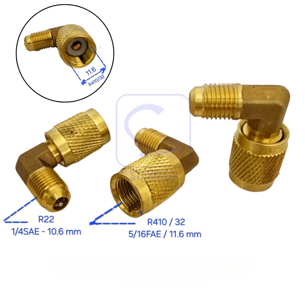 

Nepel Adaptor Sambungan R32 R410a Bengkok Starmec