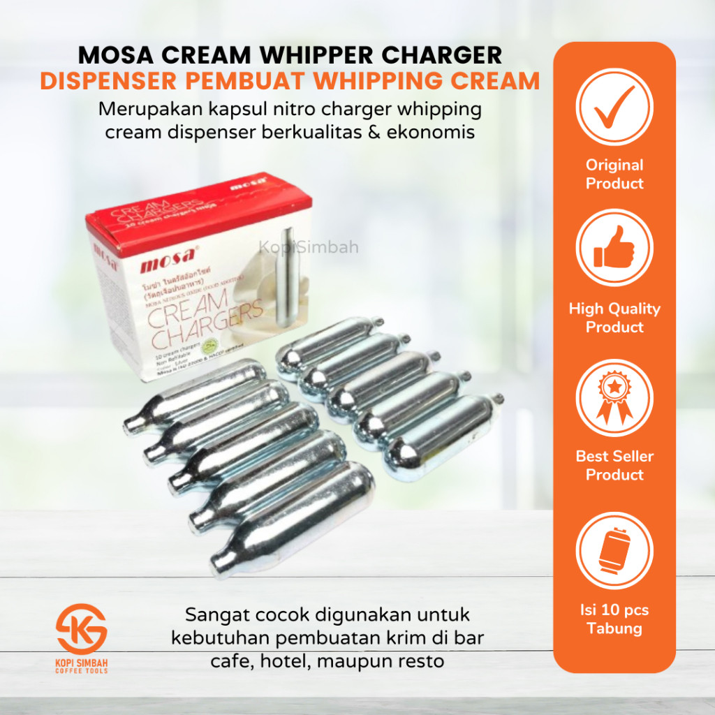 

COD MOSA Whipping Cream Charger Refill Gas N02 Dispenser Alat Pembuat Krim Replacement Nitro Charge