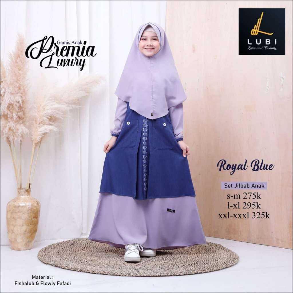 LUBI GAMIS ANAK PREMIA ROYAL BLUE
