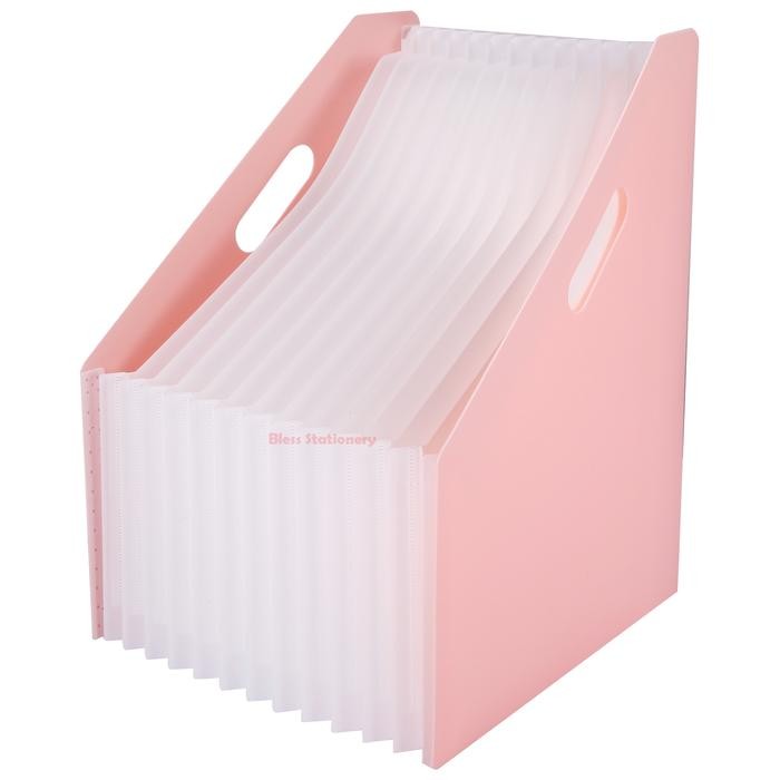 

Deli Box file Standing file Binder box Magazine file - Merah Muda