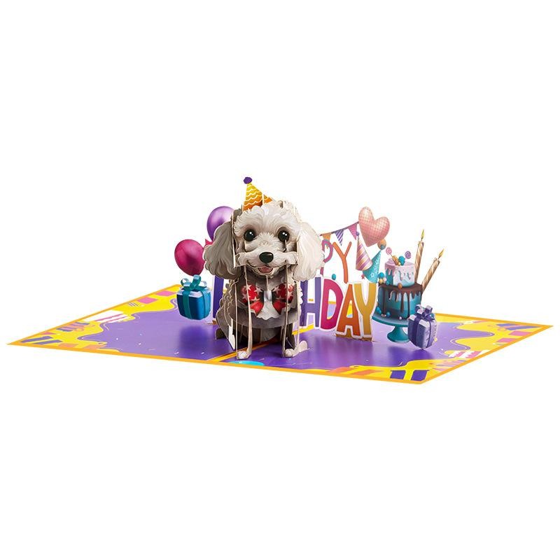 

3D Dog Card 3D BirthdayCards For Dog Pet Themed Postcard Handmade Greeting Card