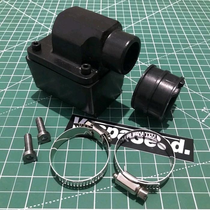 Intake Manifold Manipol Susun Vespa Komplit Membran RXZ - Intake Hitam