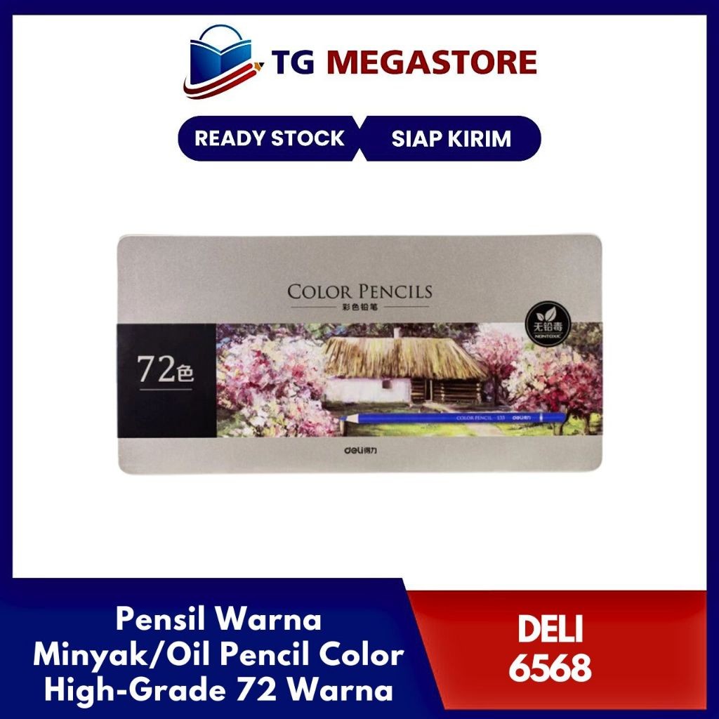 

COD Pensil Deli Warna Minyak/Oil Pencil Color High-Grade 72 Warna - 6568