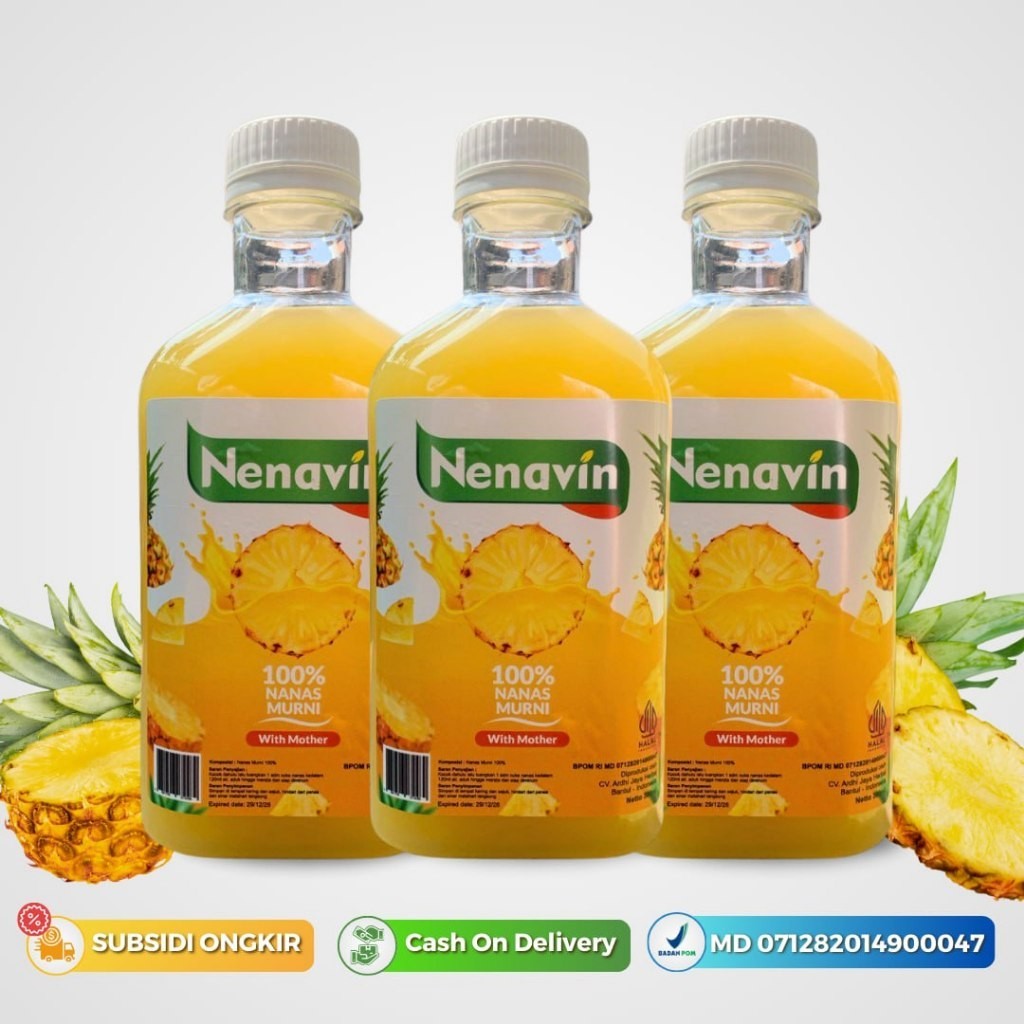 

Cuka Nanas Nenavin With Mother 3 Botol Halal BPOM Asli Bantu Atasi Diabetes Kolesterol Gula Darah