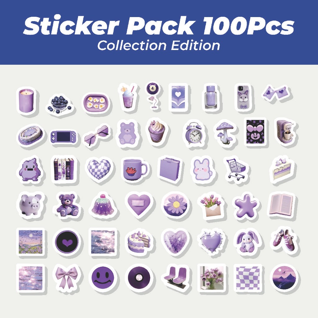 

Hot Stiker Instyle Purple Lucu Anti Air Stikers Berperekat Waterproof Sticker Decal Buat Motor Helm Buku Journal Koper Casing HP Laptop Botol Minum