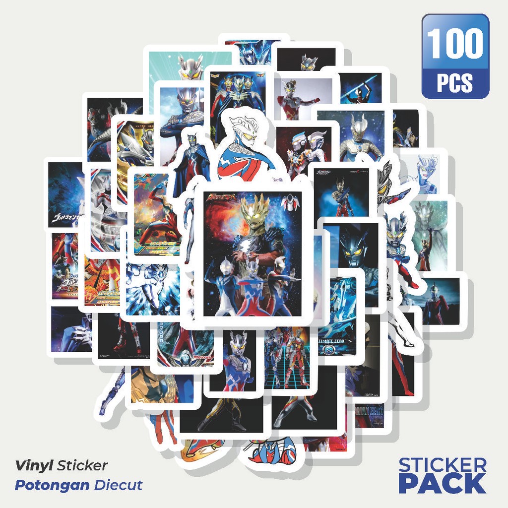 

Super Hemat! 100 PCS Stiker Ultraman Zero Mini Poster Waterproof Aesthetic- Untuk Laptop, Motor, dan Helm - Paper Stationery Pack