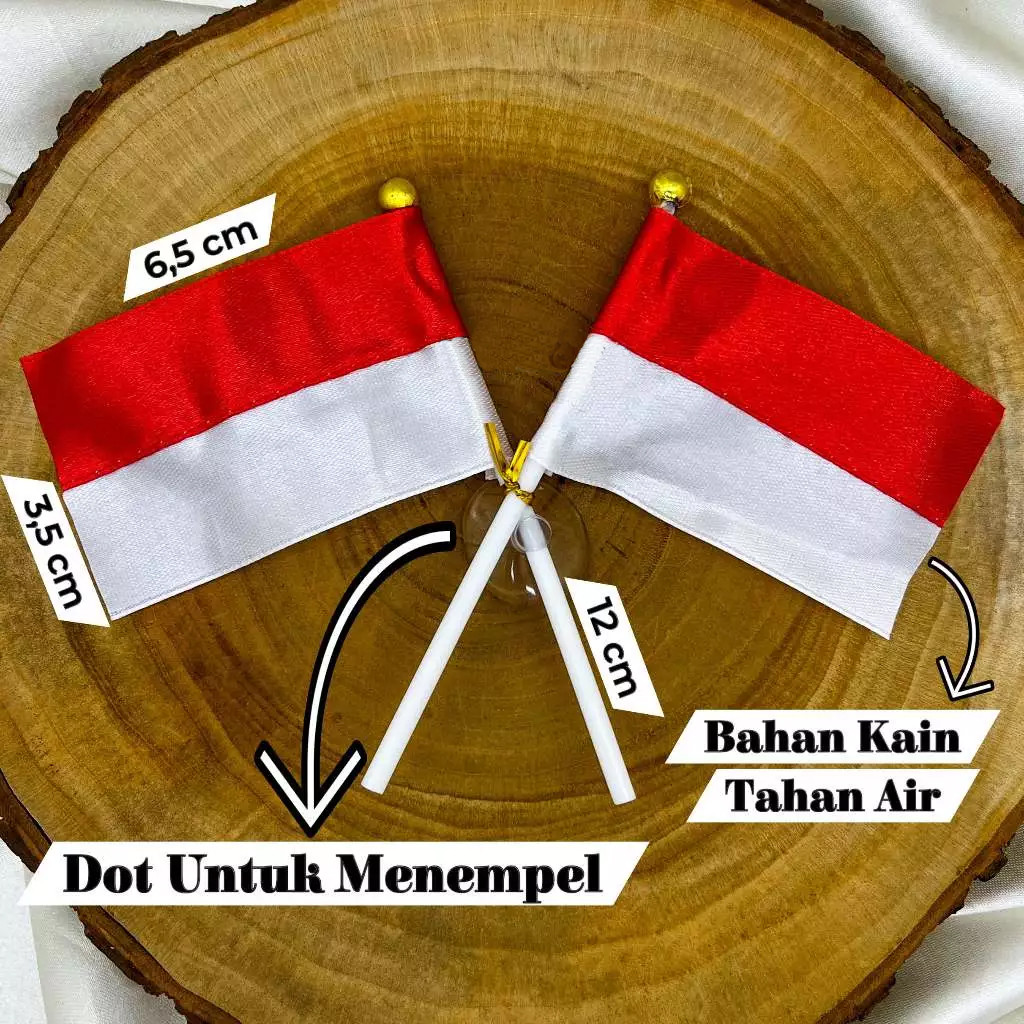 EXD Bendera mini tempel kaca indonesia bendera merah putih