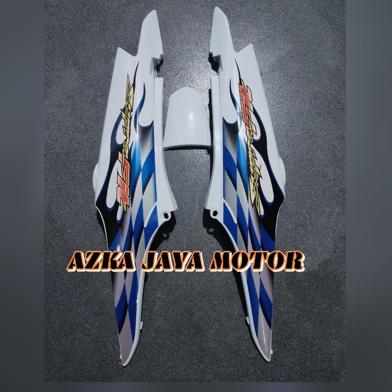 Body Supra Fit New putih Biru + striping / Supra Fit R Sporty Edition
