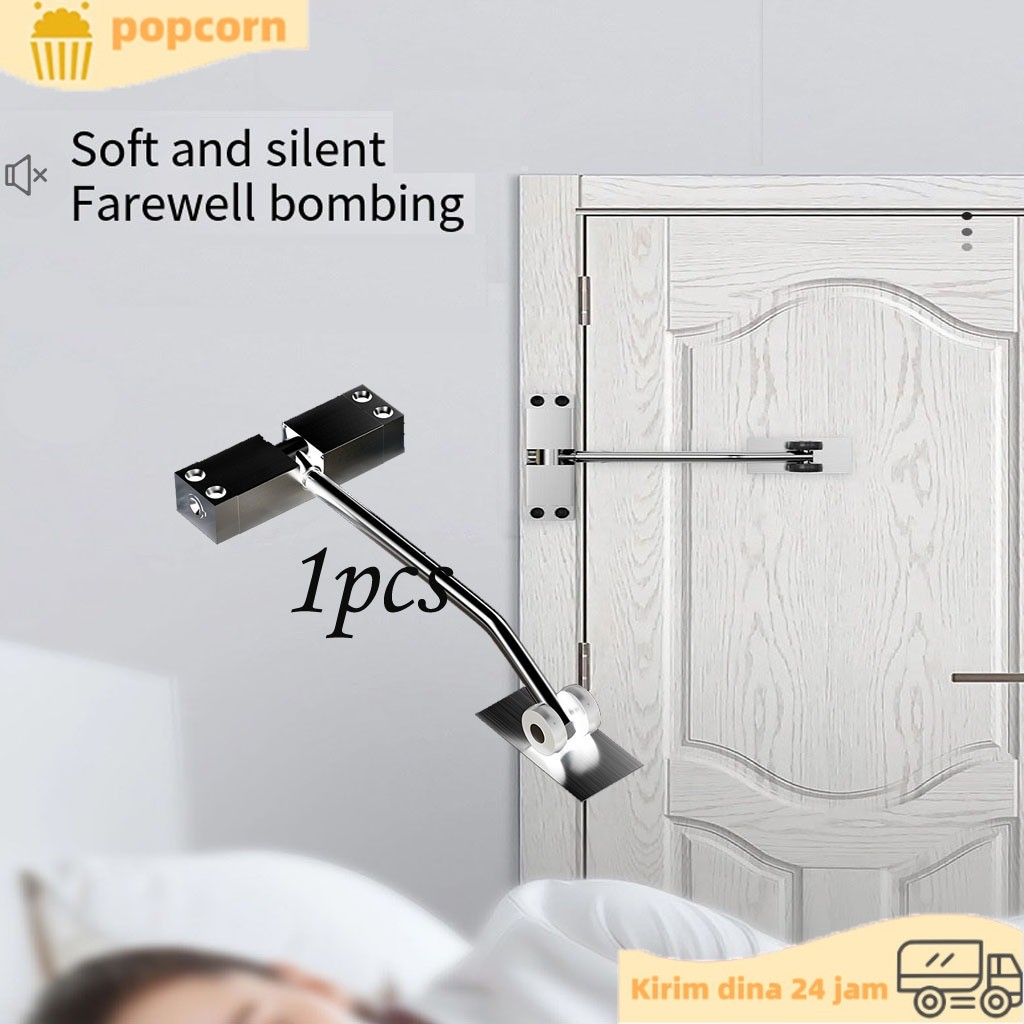 Engsel Penutup Pintu Otomatis Silver/Alat Penutup Pintu Otomatis Spring Engsel