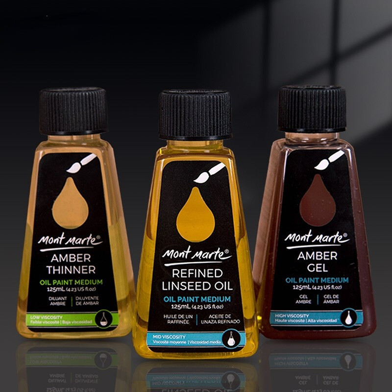 

125/500 ML Oil Painting Tasteless Turpentine Thinner Penetrating Pigment Thickener Linseed Oil Painting Medium