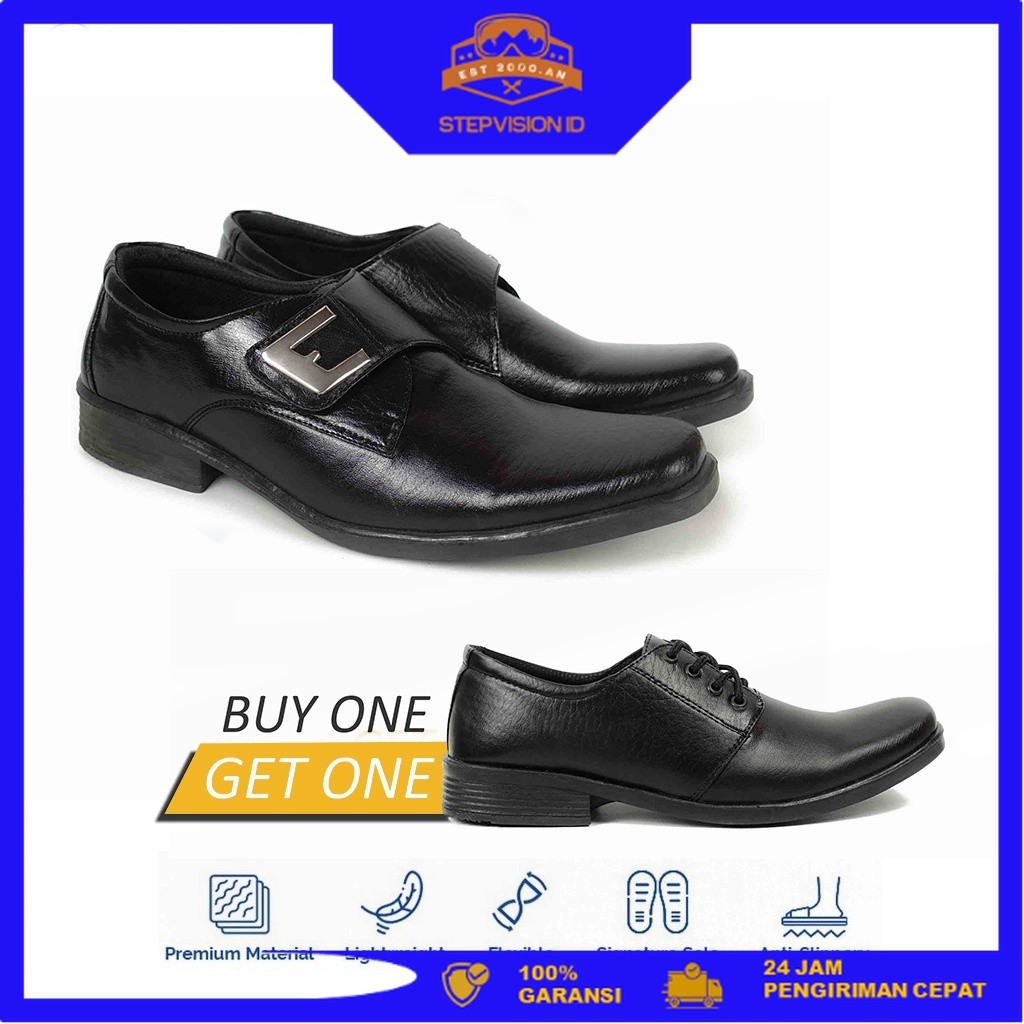 Sepatu pantofel pria / Sepatu / Sepatu pria / Sepatu Kantor / Sepatu Murah PI PIN Bundling 01 [StepV