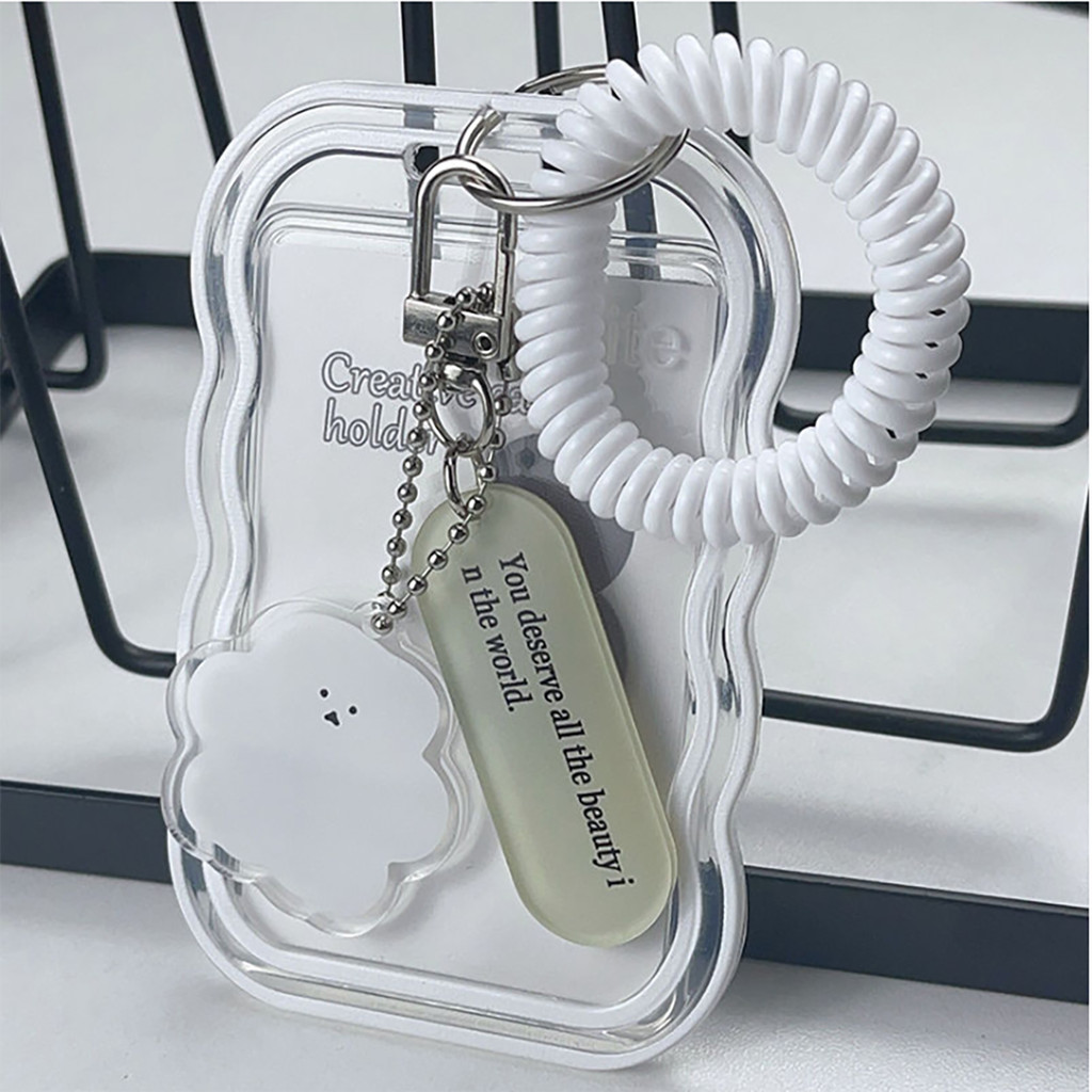 

Creative Design Kpop Photocard Holder Transparent Card Holder Keychain Photo Sleeves Bus Card Student Card Case Photo Protector
