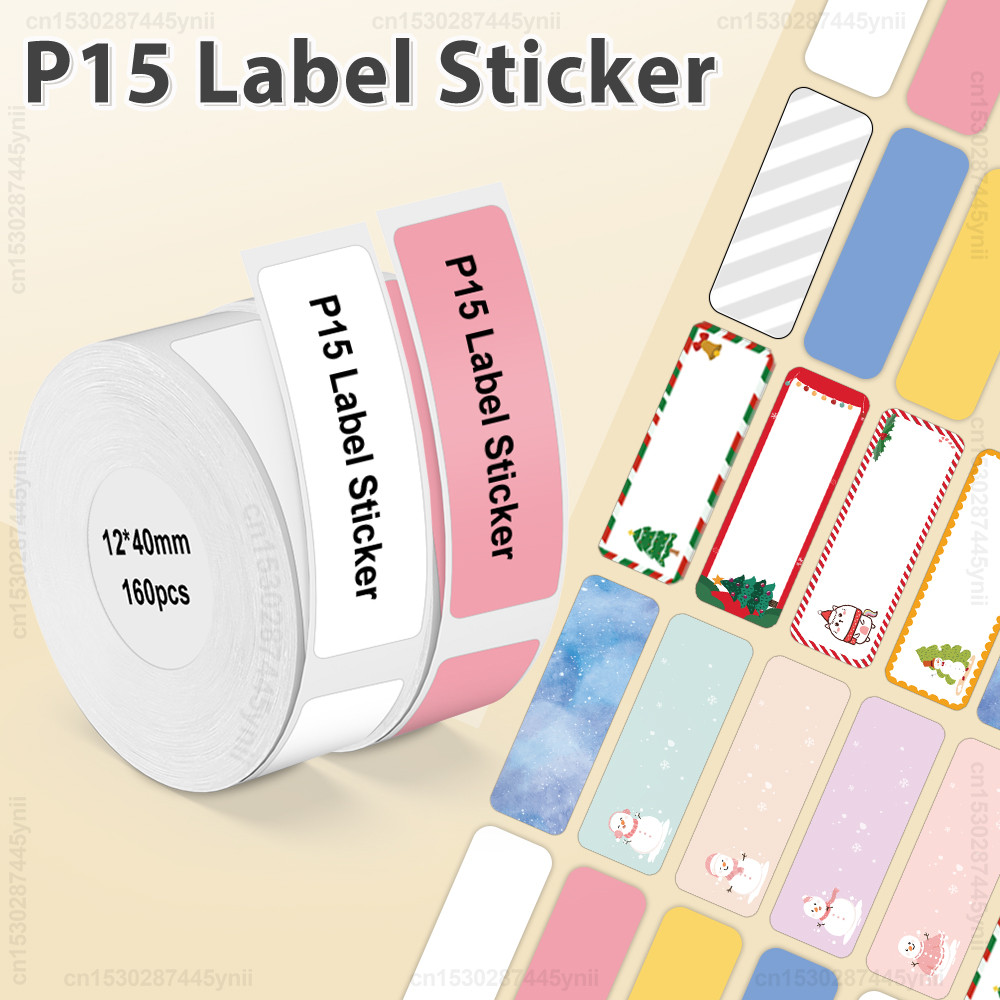 

P15 Label Paper Portable Waterproof Label Sticker 12*40mm Self-adhesive Label Tape for Marklife P15 P12 P11 D30 Label Printer