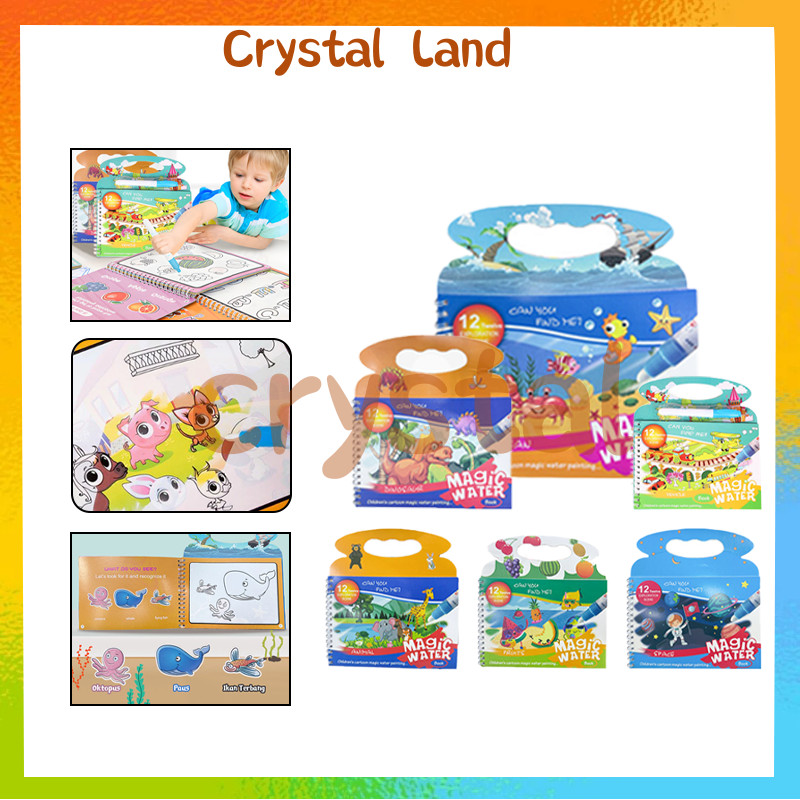 

Magic Water Book / Water Colour Book / Buku Gambar Anak / Buku Gambar Ajaib / Buku Mewarnai