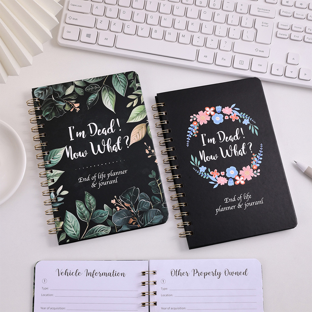 

48 sheets A5 Hardcover End Of Life Planner Guided Estate Organization Notebook For Afterlife Arrangements Final Wishes Notebook