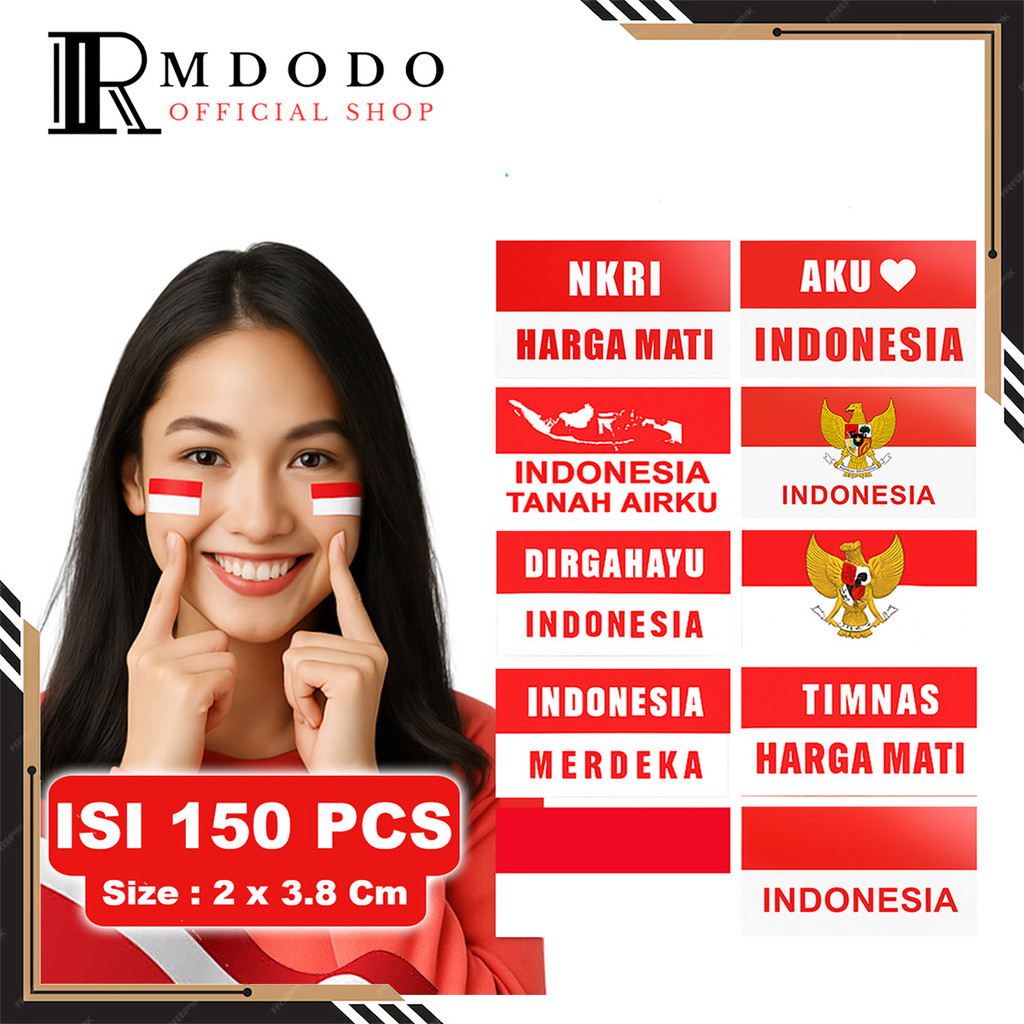 

Rmdodo - Sticker Pipi 17 Agustusan [5 Lembar - 150 Pcs] / Kemerdekaan Indonesia Desain Nasionalis