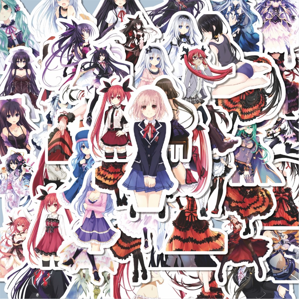 

100PCS Lucu Stiker Acgn Beauty Girls Series DATE A LIVE Character Stiker Aesthetic Stiker Anti Air Stikers Berperekat Waterproof sticker decal buat Motor Helm Buku Journal Koper Casing HP Laptop Botol Minum Hadiah anak