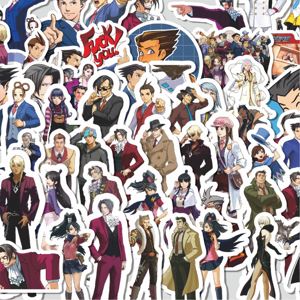 

Stiker Cutting Packtiker Video Game Series Ace Attorney Character Mix Isi 100Pcs Series Aesthetic Lucu Keren Untuk Koper Bahan Vynil