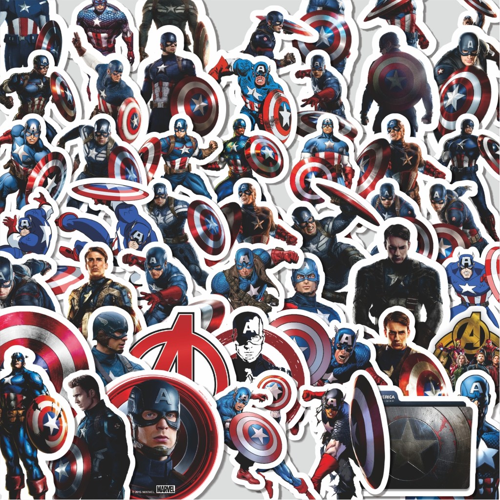 

Stiker Cutting Packtiker Marvel Series Character Captain Amerika Isi 100Pcs Series Aesthetic Lucu Keren Untuk Koper Bahan Vynil