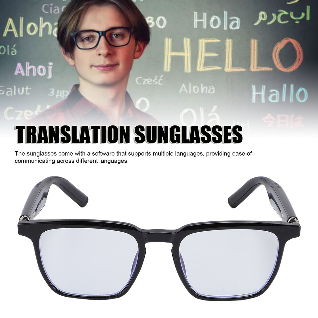 

Language Translation Glasses Translator Glasses High Accuracy Anti Blue Light Real Time Video Translation Bluetooth for Travel