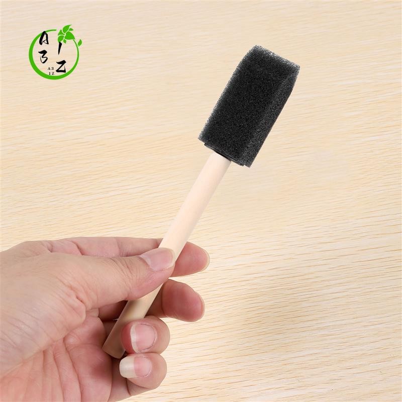 

A31Z-60Pcs Small Foam Paint Brush Sponge Foam Brush Painting Set Wood Handle 1 Inch Paint Brushes Tools Painting Set For Kids
